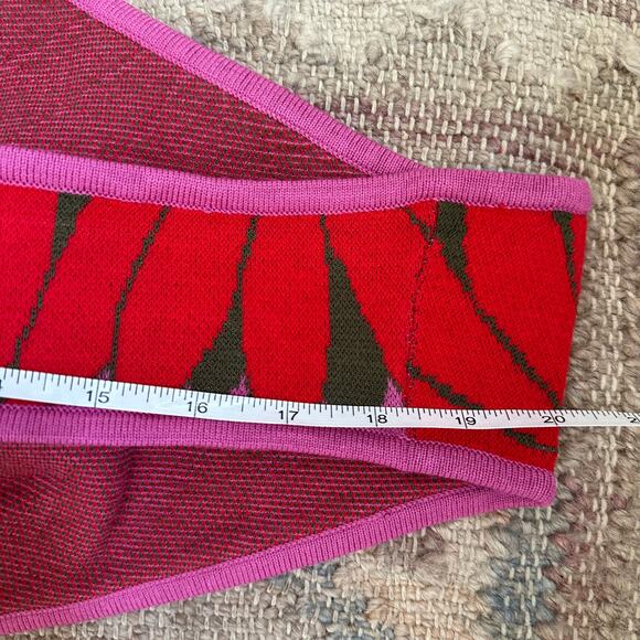 NWT FARM Rio Copacabana Knit Maxi Dress Halter Pink Cutout Waist Size XL - Picture 9 of 13